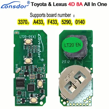 Lonsdor Universal 4D Smart Board LT20 Серии 312/315/433 МГц 370 A433 F433 5290 0140 Дистанционный Автомобильный Ключ Keyless Go Для Toyota Lexus