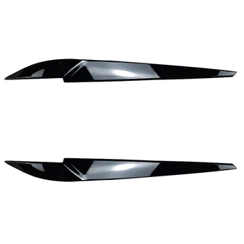 6X Крышка передней фары Лампа головного света Накладка для век и бровей ABS для BMW X5 X6 F15 F16 2014-2018 Черный глянец