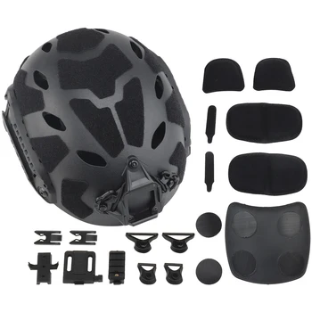 Открытый БЫСТРЫЙ шлем, тактический шлем Airosft, сконструированный морской шлем, переходник для боковой направляющей, крюк и петля с боковыми направляющими, крепление NVG