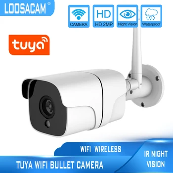 Tuya 1080P Bullet Smart Home Indoor WiFi Беспроводная Камера Наблюдения Автоматическое Отслеживание ВИДЕОНАБЛЮДЕНИЯ Обнаружение Движения