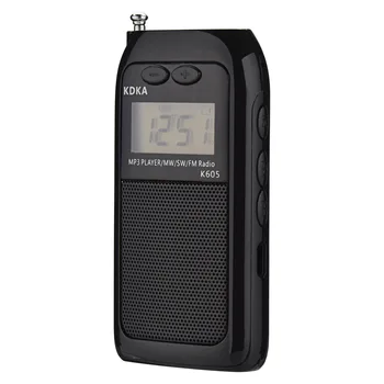 Мини-карманный стереосистемный ЖК-цифровой FM-AM коротковолновый радиоприемник MP3-плеер