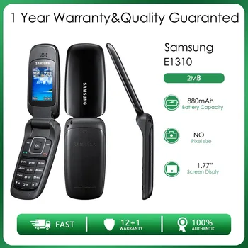 Оригинальный Разблокированный Samsung E1310 GSM900/1800 Ниже 512 МБ Мини-SIM 1.77 