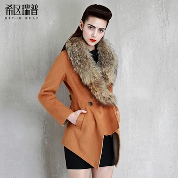 Высококачественное шерстяное пальто с двойным лицевым шерстяным кашемировым воротником, короткое шерстяное пальто