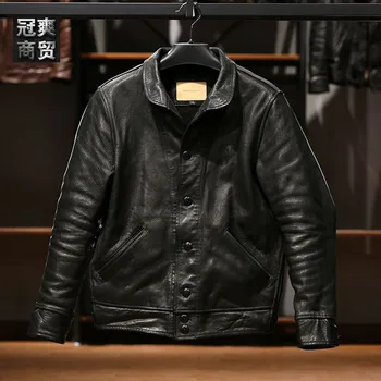 2023 Высококачественная новая мужская куртка plus fat из кожи больших размеров, красивый модный бутик мужской моды высокого класса из козьей кожи