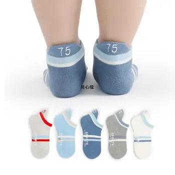 Вышитые детские носки из чесаного хлопка, дышащие носки для девочек, студенческие носки-лодочки, летние и осенние носки