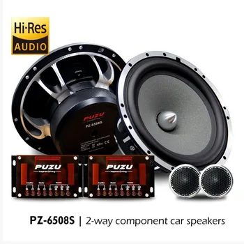 PUZU Обновил 2-полосные компонентные автомобильные аудиоколонки Hi-res мощностью 360 Вт Макс.Выходная мощность Глубокие басы, Полностью средние частоты, чистый твитер HiFi