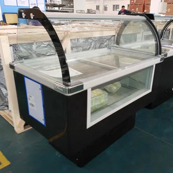 2021 Коммерческая витрина для холодильника с мороженым на 12 лотков с бесплатной доставкой CFR морем