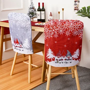 Рождественский чехол для стула, рождественские украшения для столовой, офиса, чехлы для стульев, декор в помещении, принадлежности для вечеринок, креативные подарки