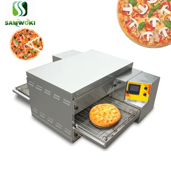 Конвейерная Печь для пиццы электрическая машина для выпечки пиццы крупнотоннажная жаровня для выпечки хлеба на сковороде Многофункциональная машина для приготовления пиццы