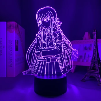 Аниме 3d Лампа Danganronpa V3 Киоко Киригири для Декора Спальни Ночник Подарок на День Рождения Манга Комната Настольный Светодиодный Светильник Danganronpa V3