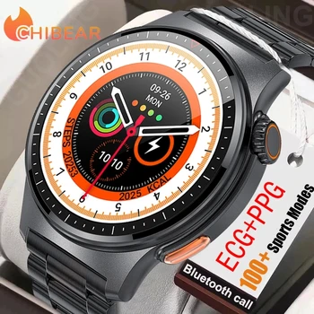 2023 Новые смарт-часы с Bluetooth-вызовом, мужские часы для ЭКГ + PPG, монитор температуры тела, 100 + Спортивный Фитнес-трекер, NFC Smartwatch Man