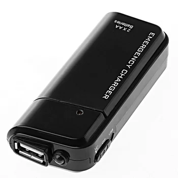 Универсальный Портативный USB Аварийный Удлинитель Батареи 2 AA Зарядное Устройство Power Bank Коробка Питания Для Мобильного Телефона iPhone MP3 MP4 Белый