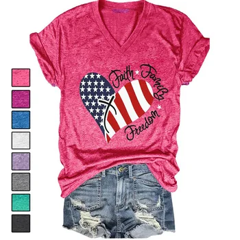 Женский топ с V-образным вырезом и принтом love element, летняя повседневная модная футболка с коротким рукавом, графические футболки, женская одежда