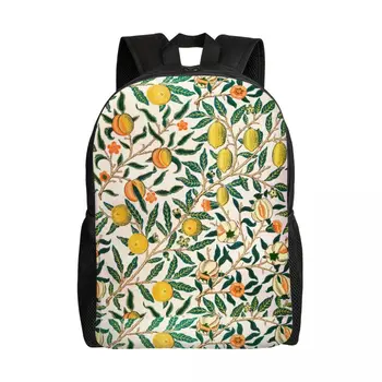 Рюкзак для путешествий с фруктами с рисунком Уильяма Морриса, Женский Мужской школьный рюкзак для ноутбука, Текстильный рюкзак для студентов колледжа